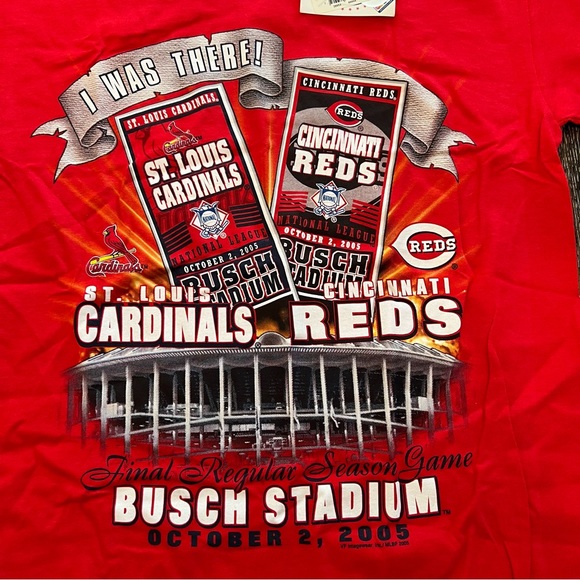 St Louis Cardinals “I WAS THERE!” Busch Stadium Final Game T-Shirt 2005 NWT - Picture 2 of 10